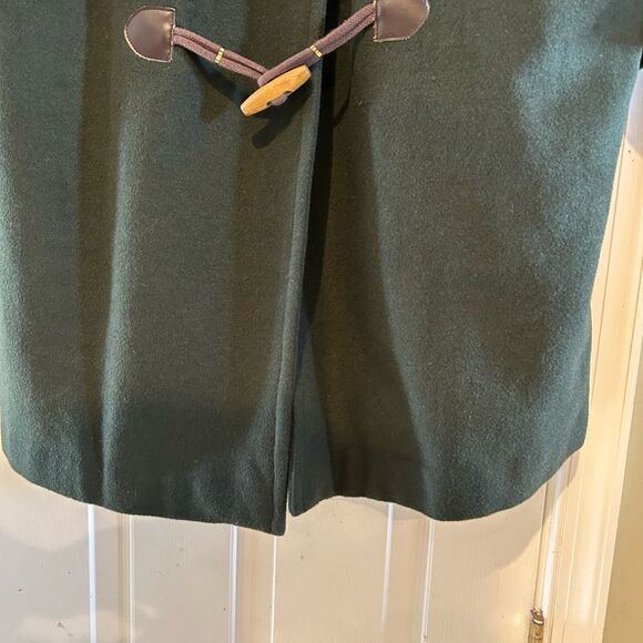 Jessica London Classic Wool Kelly Green Hooded Toggle Overcoat 16 - Picture 13 of 13